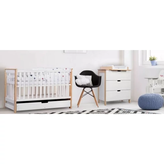 Klups Iwo kiságy 60x120-as+ágyneműtartó