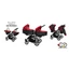 Baby active Twini Iker babakocsi - Rosso