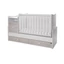 Lorelli Trend Plus  ringatható kombi kiságy - White&Light Oak/fehér