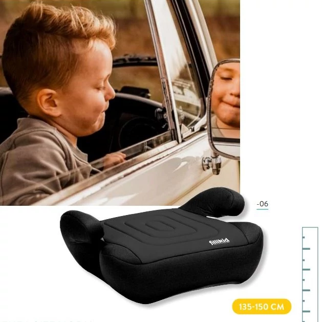 Fillikid ülésmagasító Basic I-Size 135-150cm Fekete