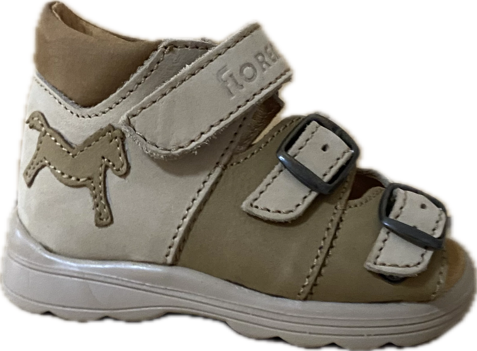 Florens kisfiú szandál Beige Horse